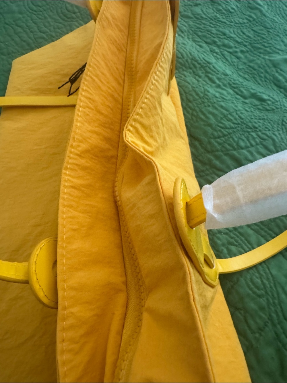 ALO Yoga Yellow Canvas Tote with White Logo and Handles - Picture 2 of 5
